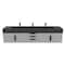 Castello Usa Nile 84-inch Gray Vanity Set with Black Top and Black Handles CB-MC-84G-BL-2053-BL - alternate 7